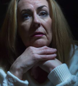woman looking sad and worried