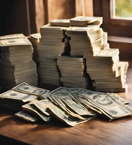 money on a table