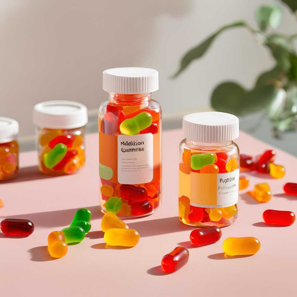 medicinal gummies on a table