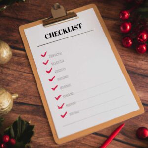 checklist for family caregivers to plan ahead for holiday tasks