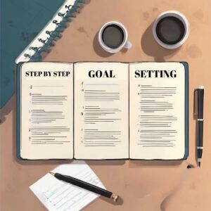 goal setting planner on table