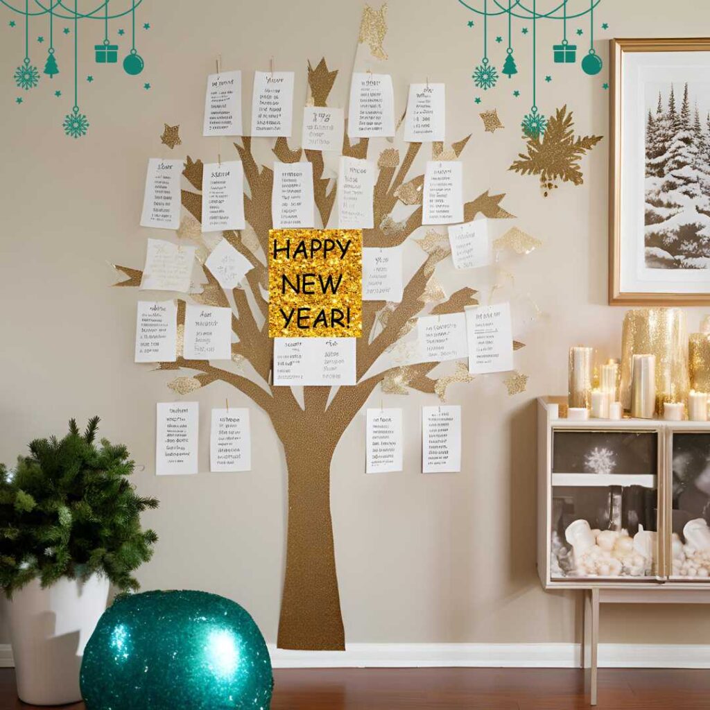 New Year's party Resolution tree