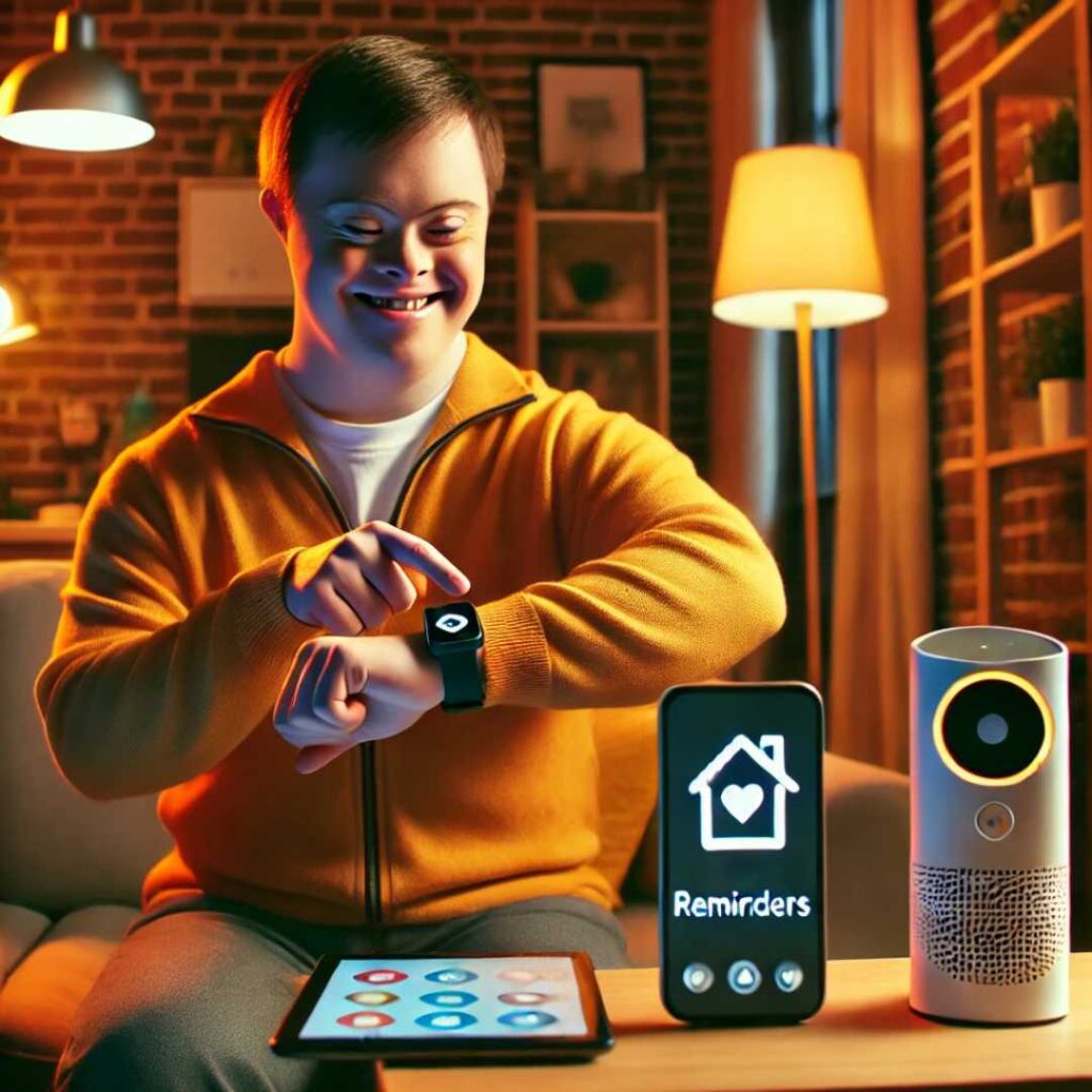 man with down syndrome living independently because of technology