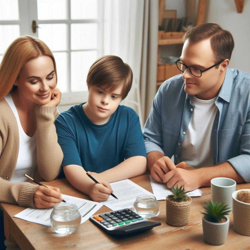 family reviewing the son's long term care planning strategy