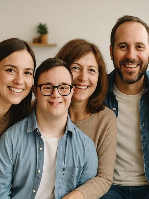 a family with an adult son who has down syndrome