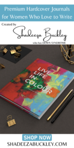 Ad for premium hardcover journals by Shadeeza Buckley